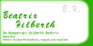 beatrix hilberth business card